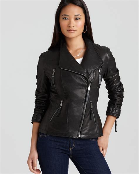 michael kors women's leather jackets